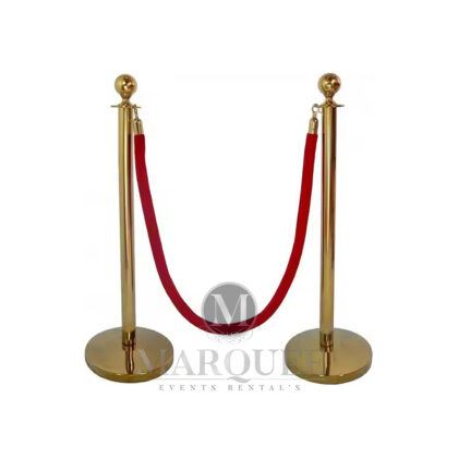 Gold Stanchion Post Red