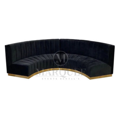 Infinity sectional curved sofa in black - Dubai