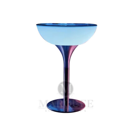 LED cocktail table with heavy hardware base 24in X 24in X 42in
