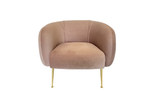 Diana Lounge Chair- Pink Velvet