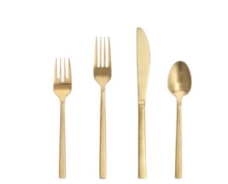 gold flatware