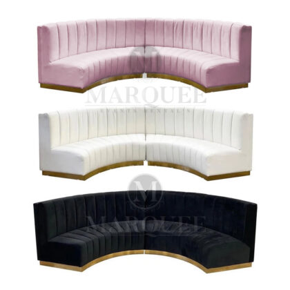 Infinity sectional curved sofa black white pink - Dubai