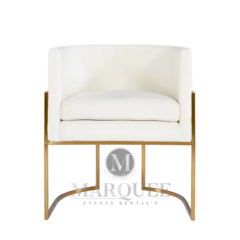 Ivory velvet arm chair - Alicia