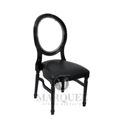 Louis black chair acrylic back