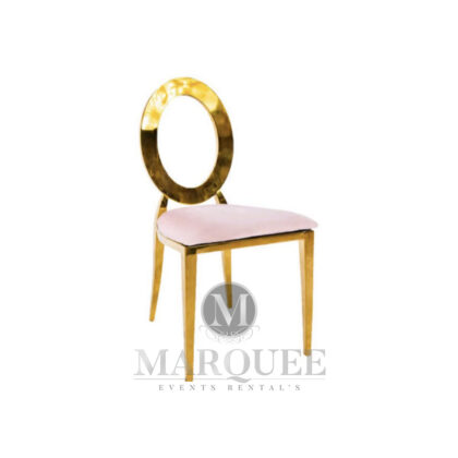 OZ Gold chairs in pink