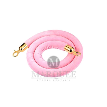 Pink Stanchion Velvet Rope