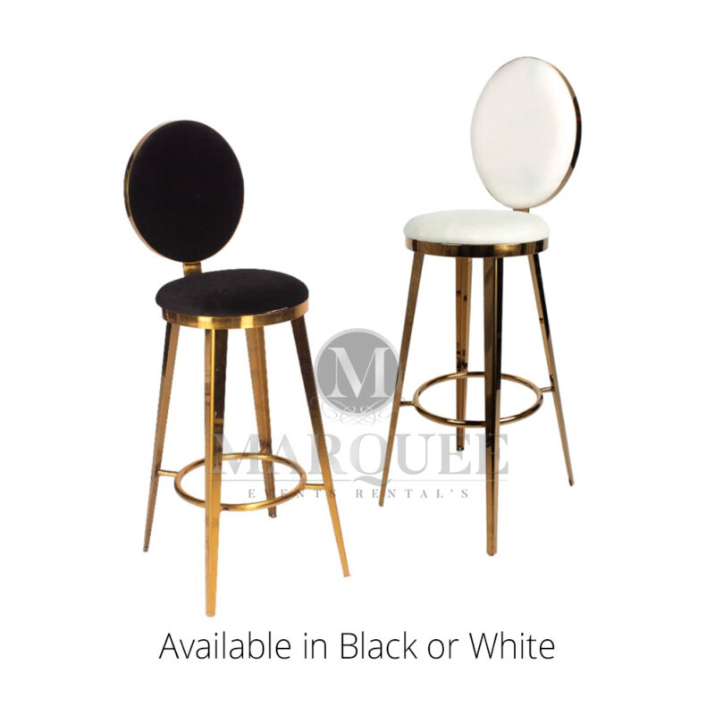 Washington Barstools are available in both black or white colors