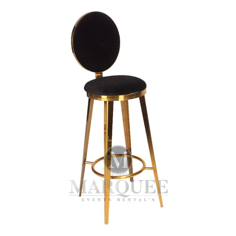 Washington barstool gold and black