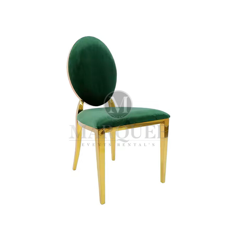 Washington chairs gold and emerald green velvet