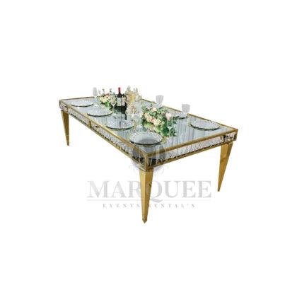 Washington gold tables with chandeliers