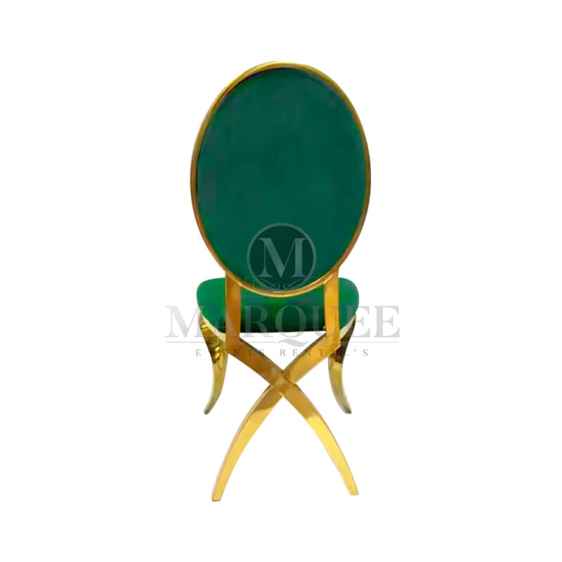 Washington x-leg-forest green chairs - back