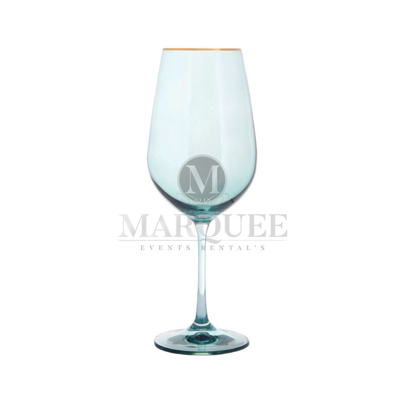 Bella light teal water goblet