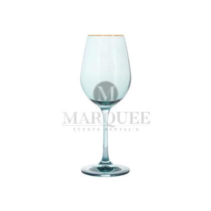 Bella light teal wine goblet