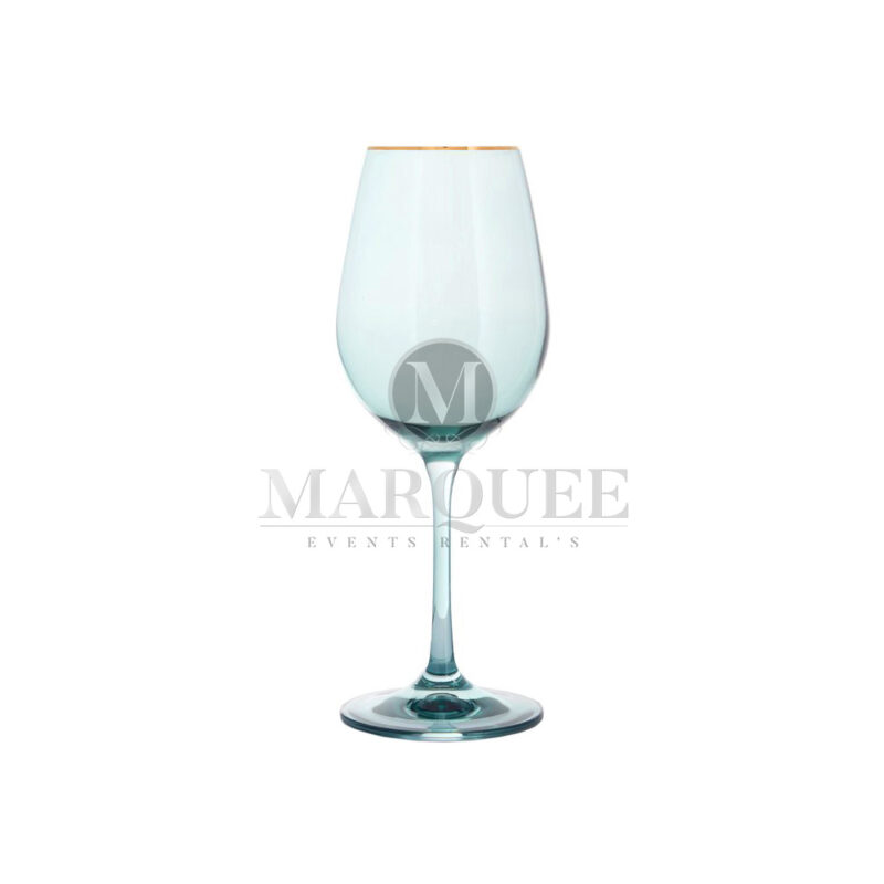 Bella light teal wine goblet