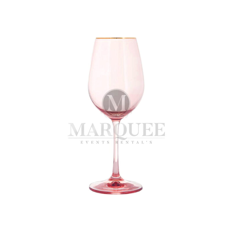 Bella pink wine goblet