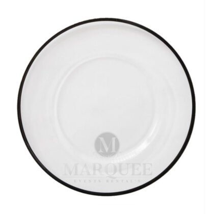 Black rim charger plate