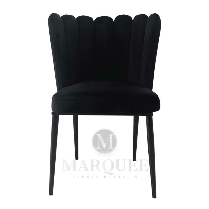 black velvet dining chair Isabella.