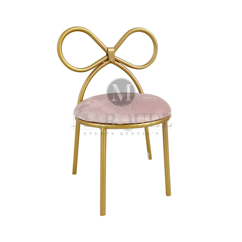 Bow luxury children chairs- pink;