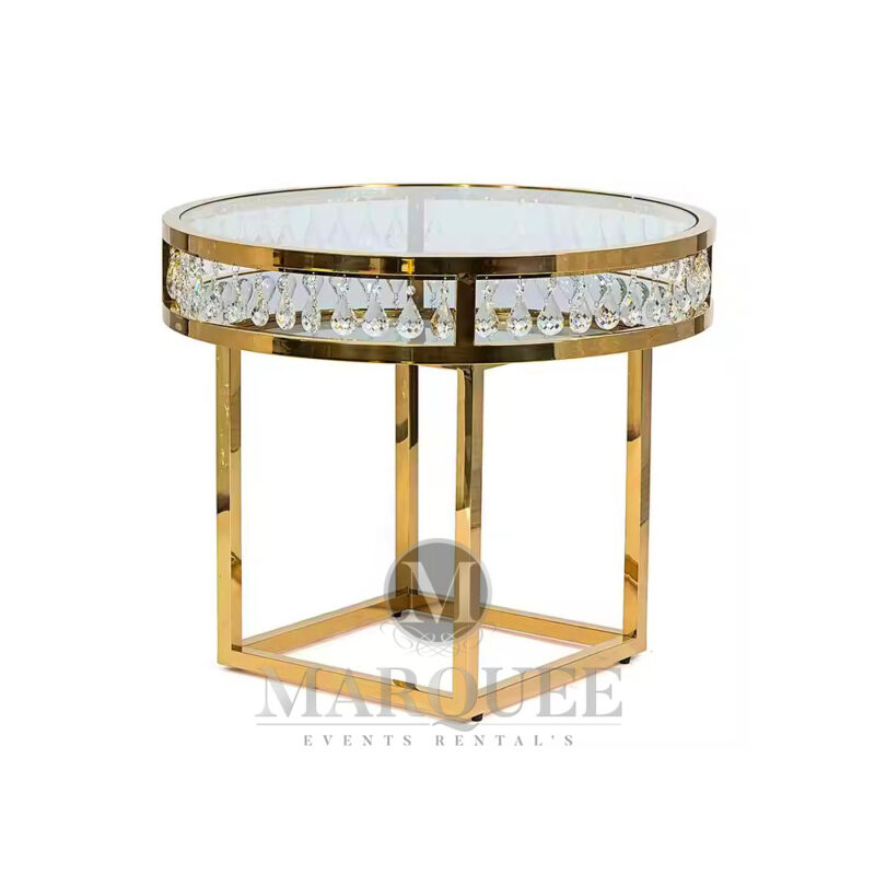 Chandelier glass cake table