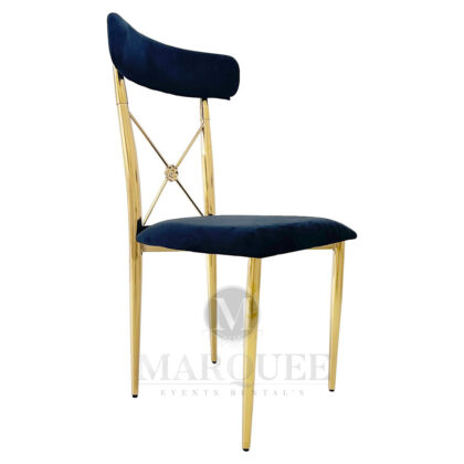 Dior gold dining chairs - velvet black