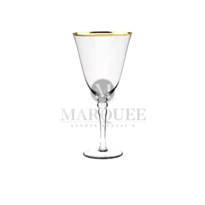 Gold-rim wine glass