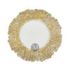Gold shell glass charger plate
