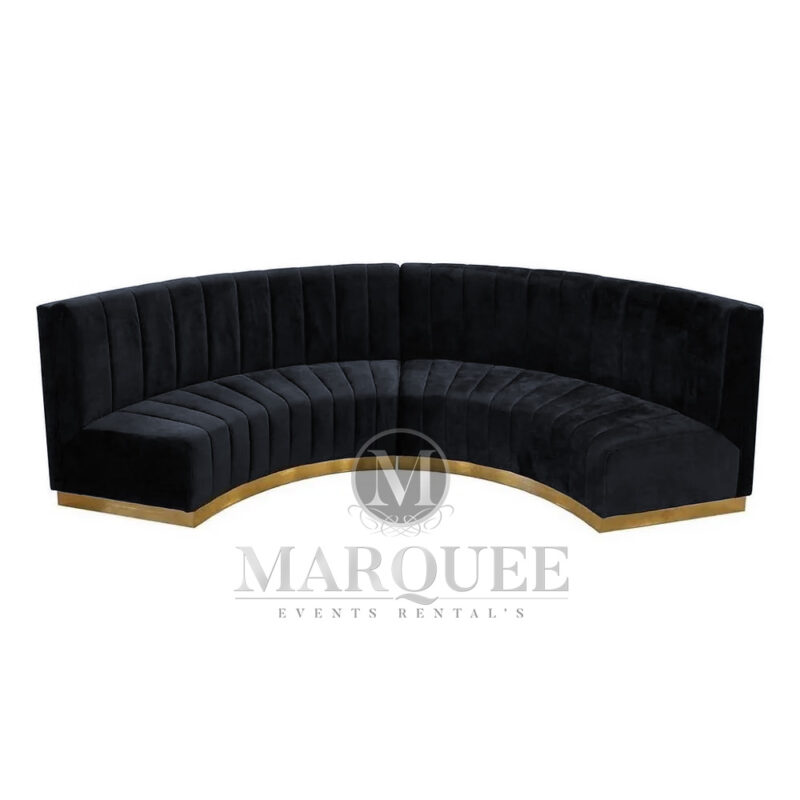 Infinity sectional curved sofa in black - Dubai