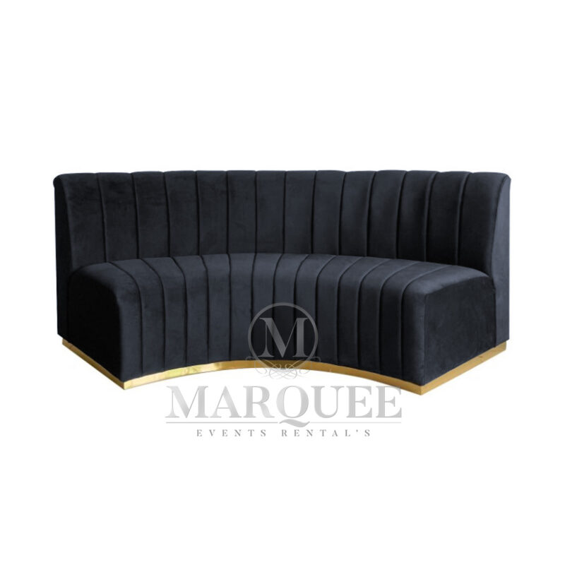 Infinity sectional curved sofa in black - Dubai