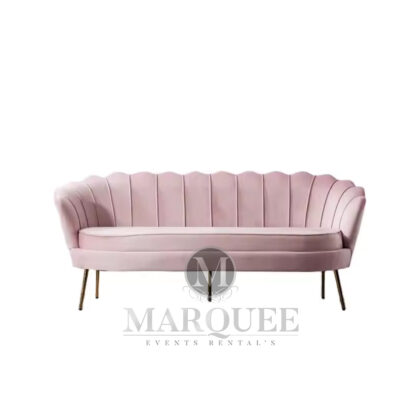 Lounge sofa pink velvet