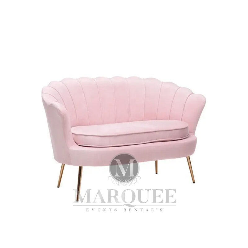 loveseat velvet pink collection