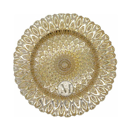 Peacock charger plate