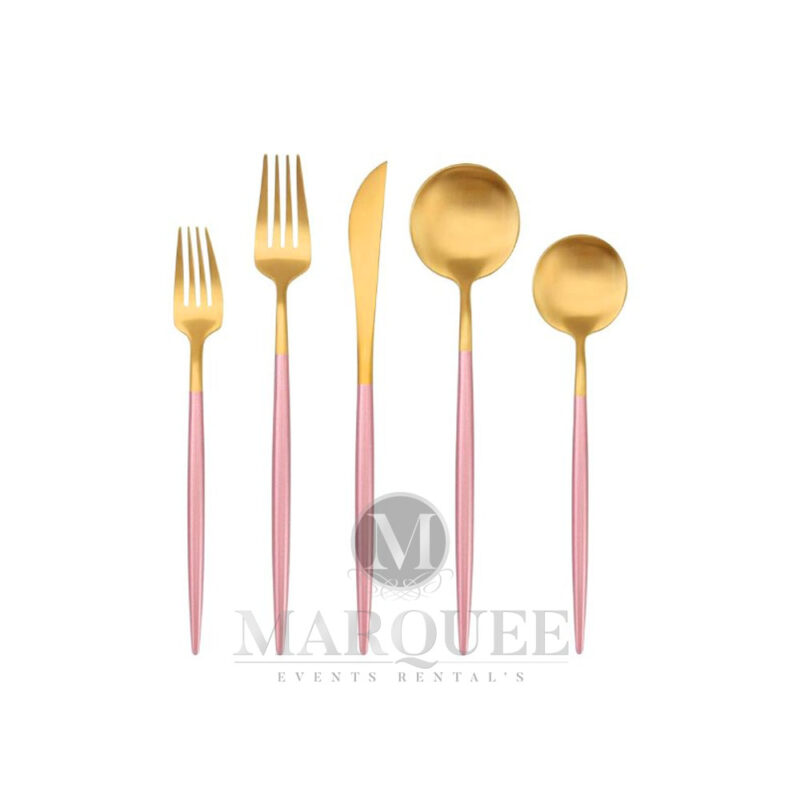 Pink and gold flatware - Dior