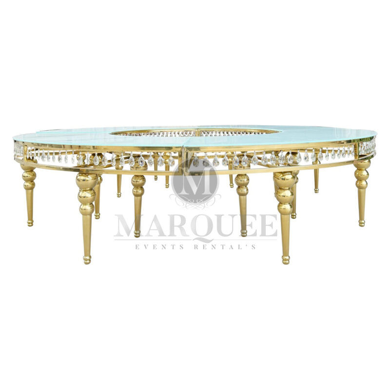 serpentine chandelier table white glass top