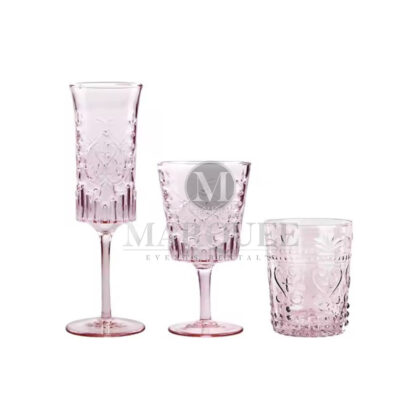 Vintage pink glass collection