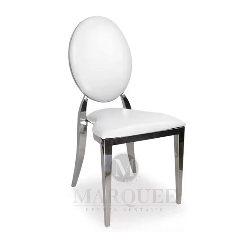 Washington chairs chrome silver and white