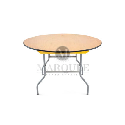 Round table measuring 48in